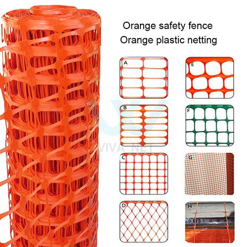 Orange safety net fence