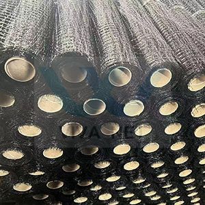 black plastic mesh
