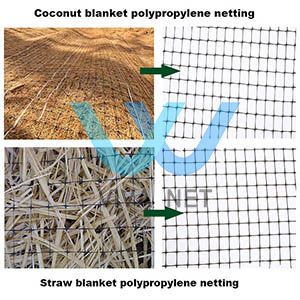 Polypropylene netting for erosion control blanket