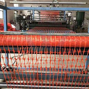 Orange safety net fence