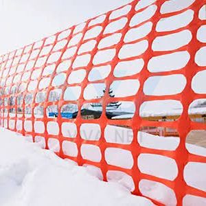 Orange safety net fence